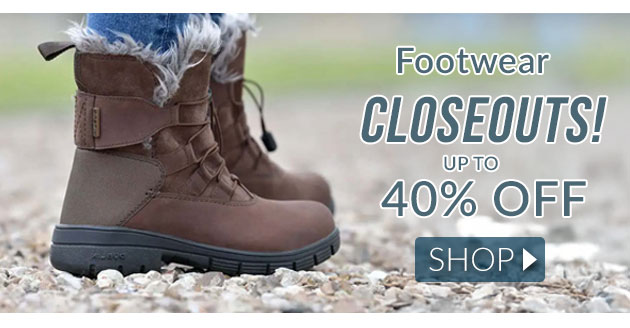 Footwear closeouts